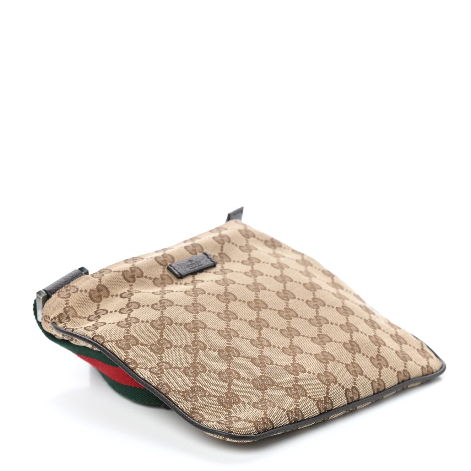 Gucci Monogram Web Small Flat Messenger Bag Brown 4 of 9