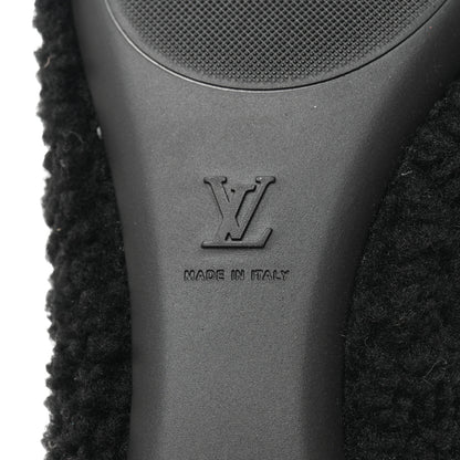 Louis Vuitton Shearling Popi Ballerina Flats 40 Black 8 of 9