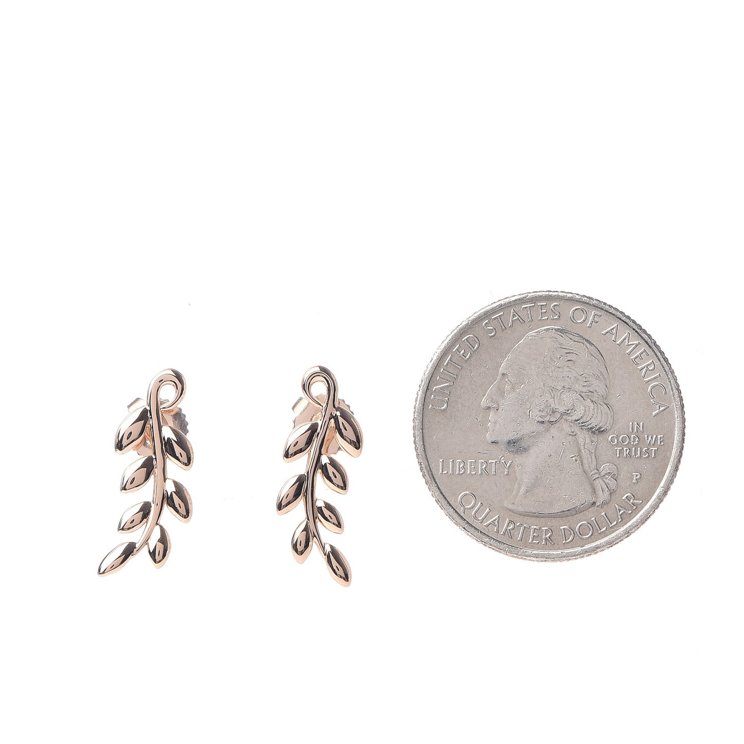 18K Rose Gold Paloma Picasso Olive Leaf Climber Earrings