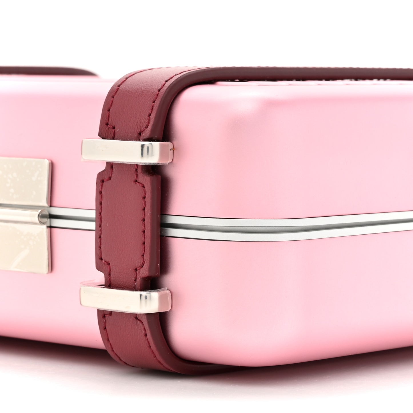 X RIMOWA Aluminum Personal Clutch On Strap Rose