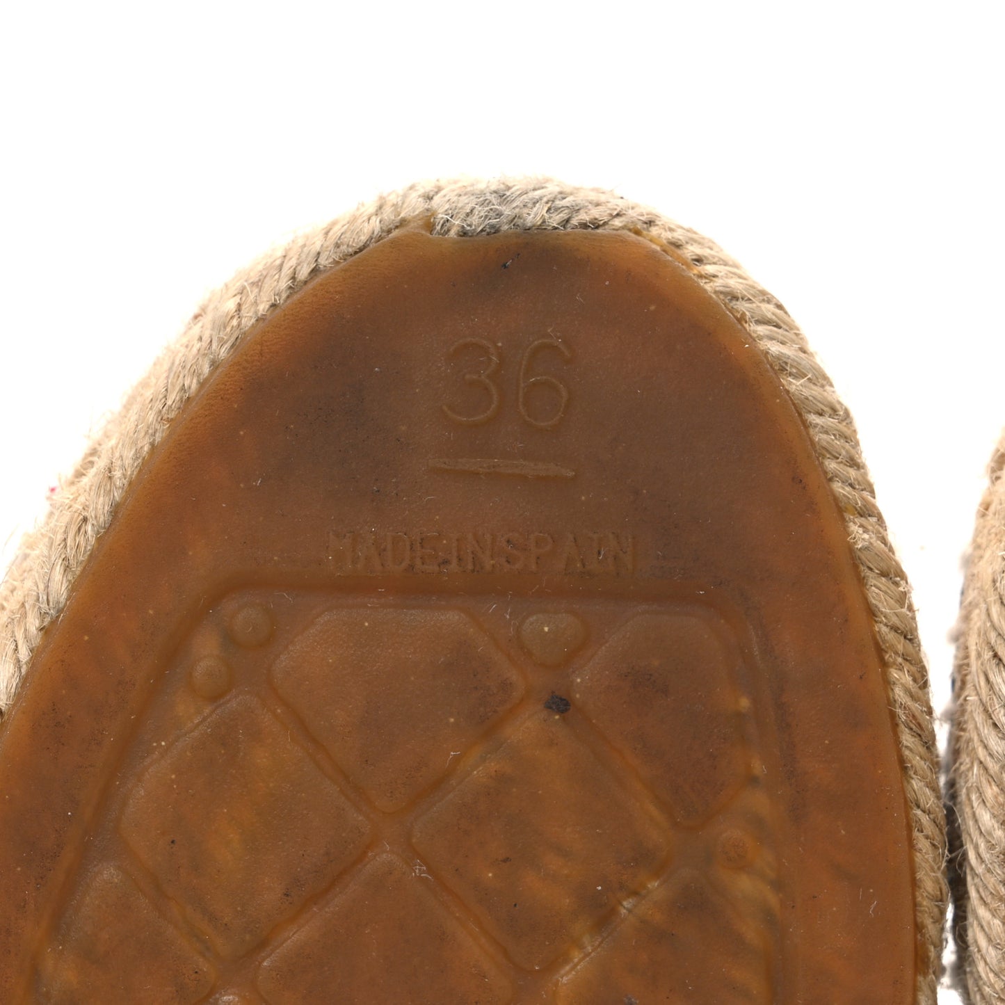 Lambskin Printed CC Espadrilles 36 Black White