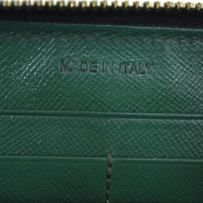 Prada Saffiano Zip Around Wallet Green 7 of 7