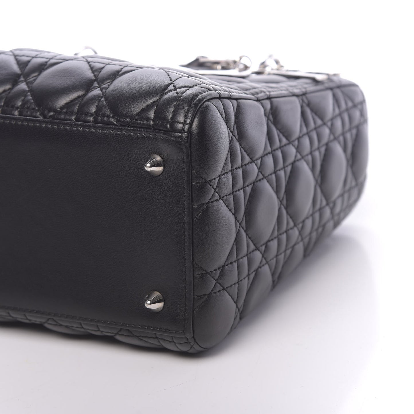 Lambskin Cannage Medium Lady Dior Black
