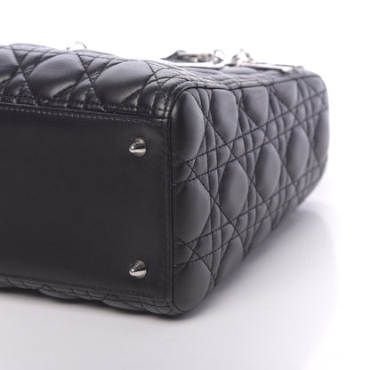Christian Dior Lambskin Cannage Medium Lady Dior Black 11 of 11