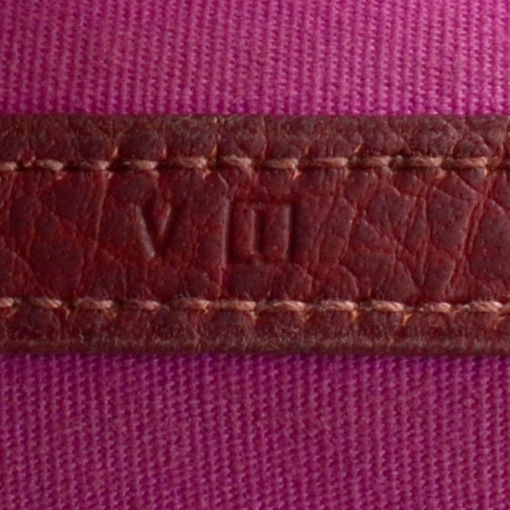 Toile Leather Garden Party PM Rouge Imperial