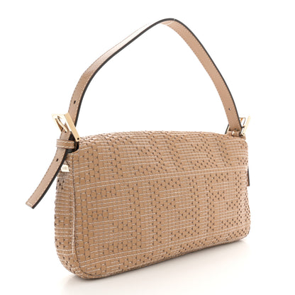 Fendi Calfskin Woven Baguette Cammelo Beige 3 of 11