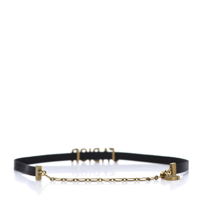 Christian Dior Grosgrain Ribbon J'Adior Logo Choker Necklace Black 3 of 6