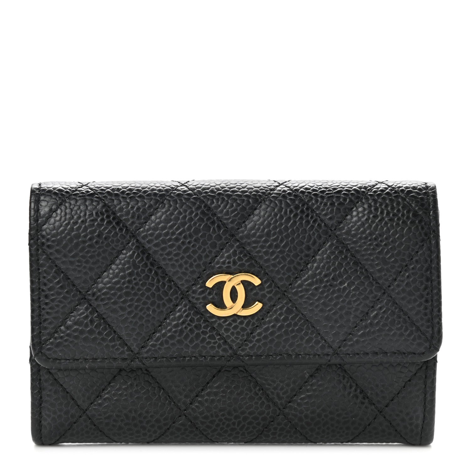 Chanel Caviar Quilted Flap Card Holder Black 1 of 10