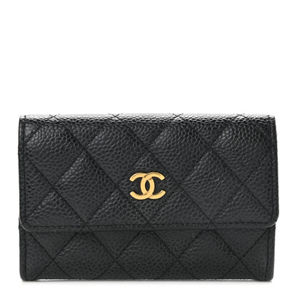 Chanel Caviar Quilted Flap Card Holder Black 1 of 10