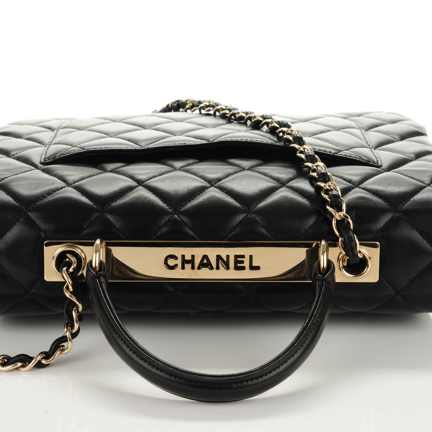 Chanel Lambskin Quilted Large Trendy CC Dual Handle Flap Bag Black 5 of 8