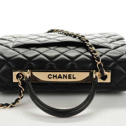 Chanel Lambskin Quilted Large Trendy CC Dual Handle Flap Bag Black 5 of 8