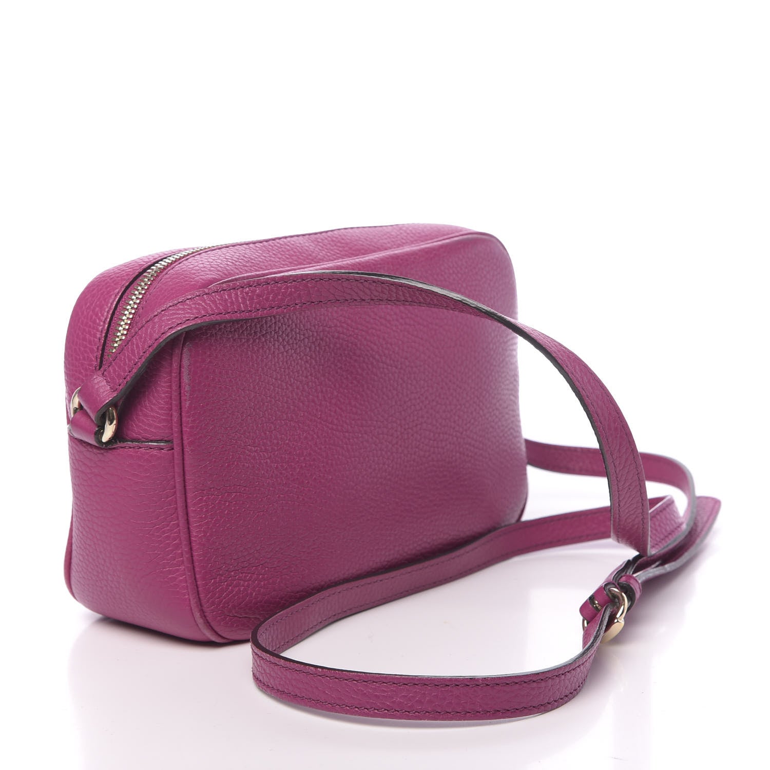 Gucci Pebbled Calfskin Small Soho Disco Bag Bright Bougainvillea 3 of 15