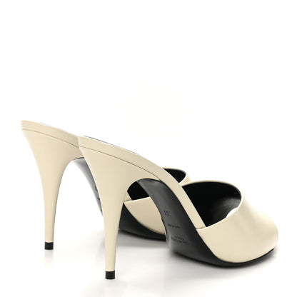 Saint Laurent Calfskin New Belfagor 95mm Mules 37 Pearl 5 of 10