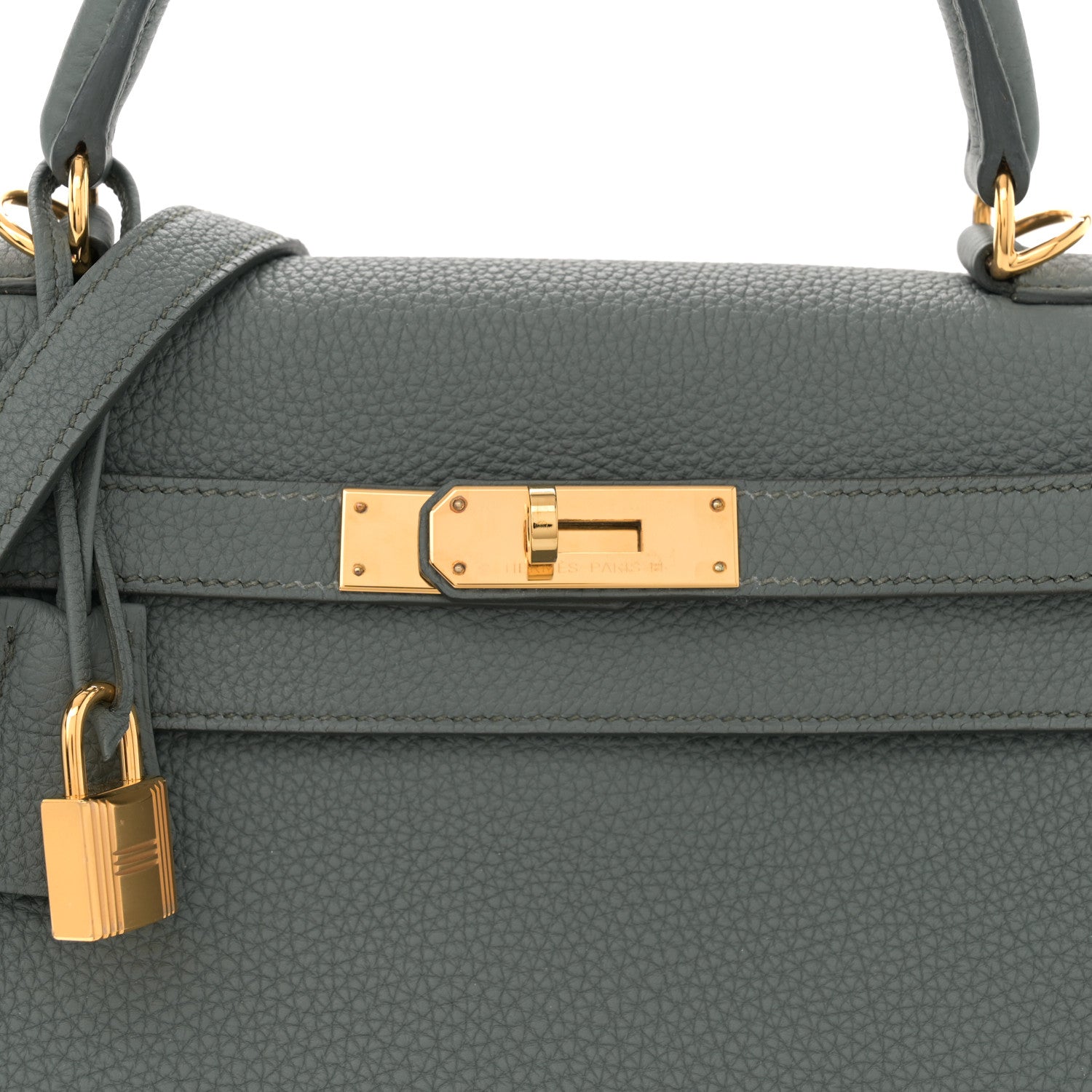Hermes Togo Kelly Retourne 28 Vert Amande 8 of 12