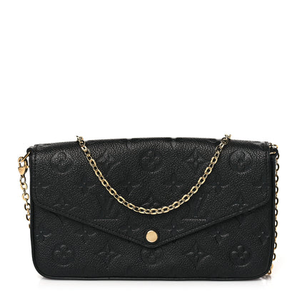Louis Vuitton Empreinte Pochette Felicie Chain Wallet Black 1 of 9