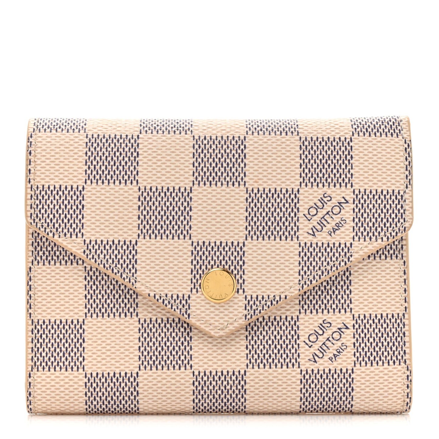 Damier Azur Victorine Wallet Rose Ballerine