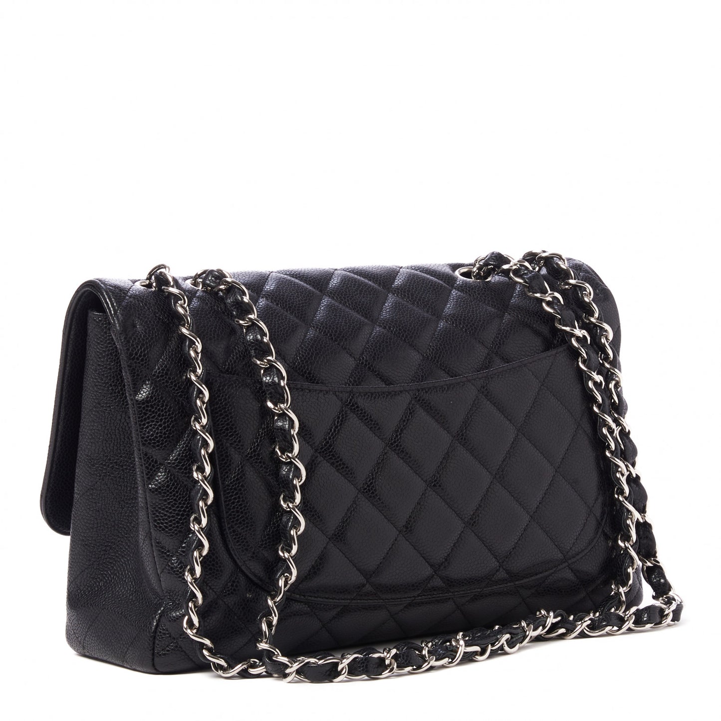 Caviar Quilted Jumbo Single Flap Black