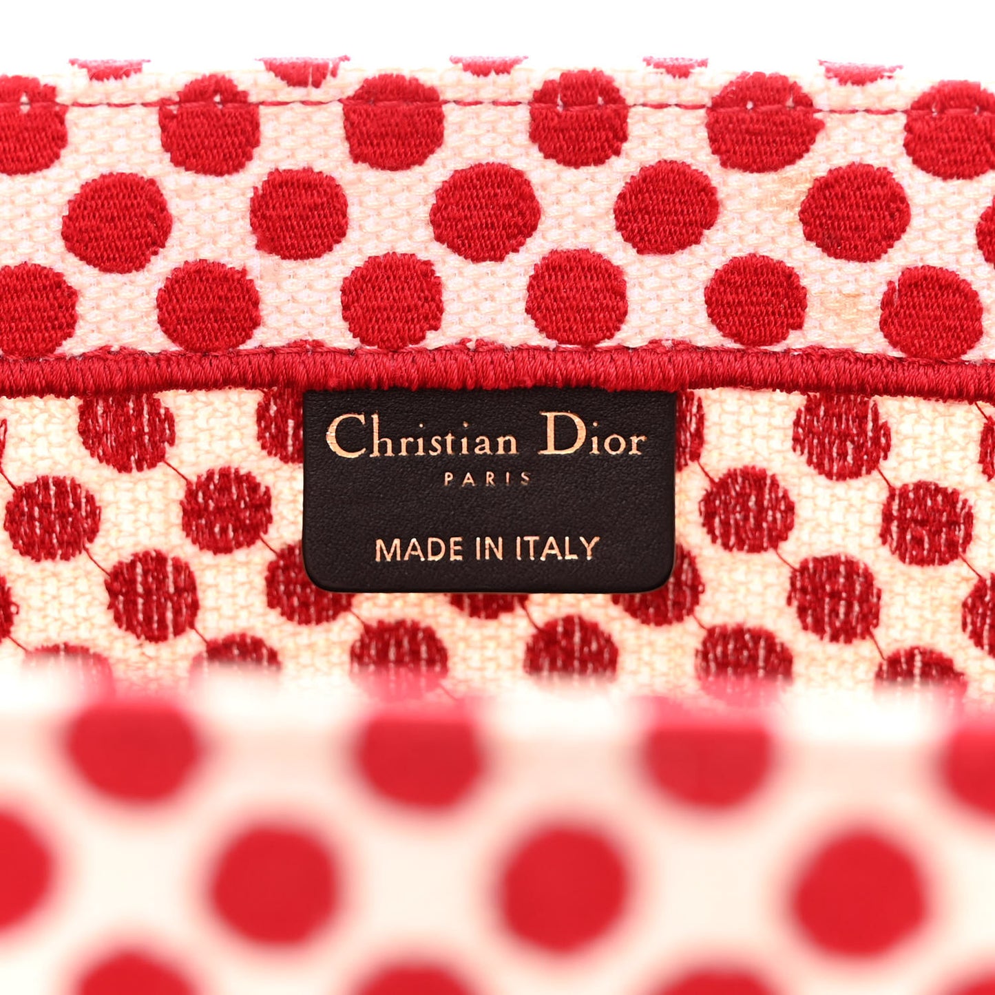 Canvas Medium DiorAmour Dots Book Tote Red