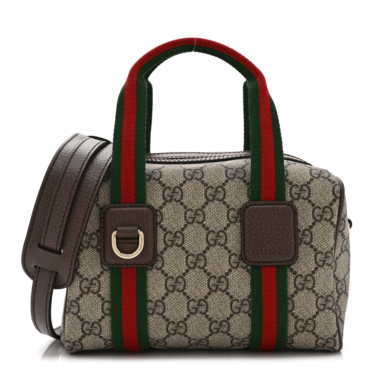 Gucci GG Supreme Web Mini GG Top Handle Bag Beige Ebony New Acero 1 of 10