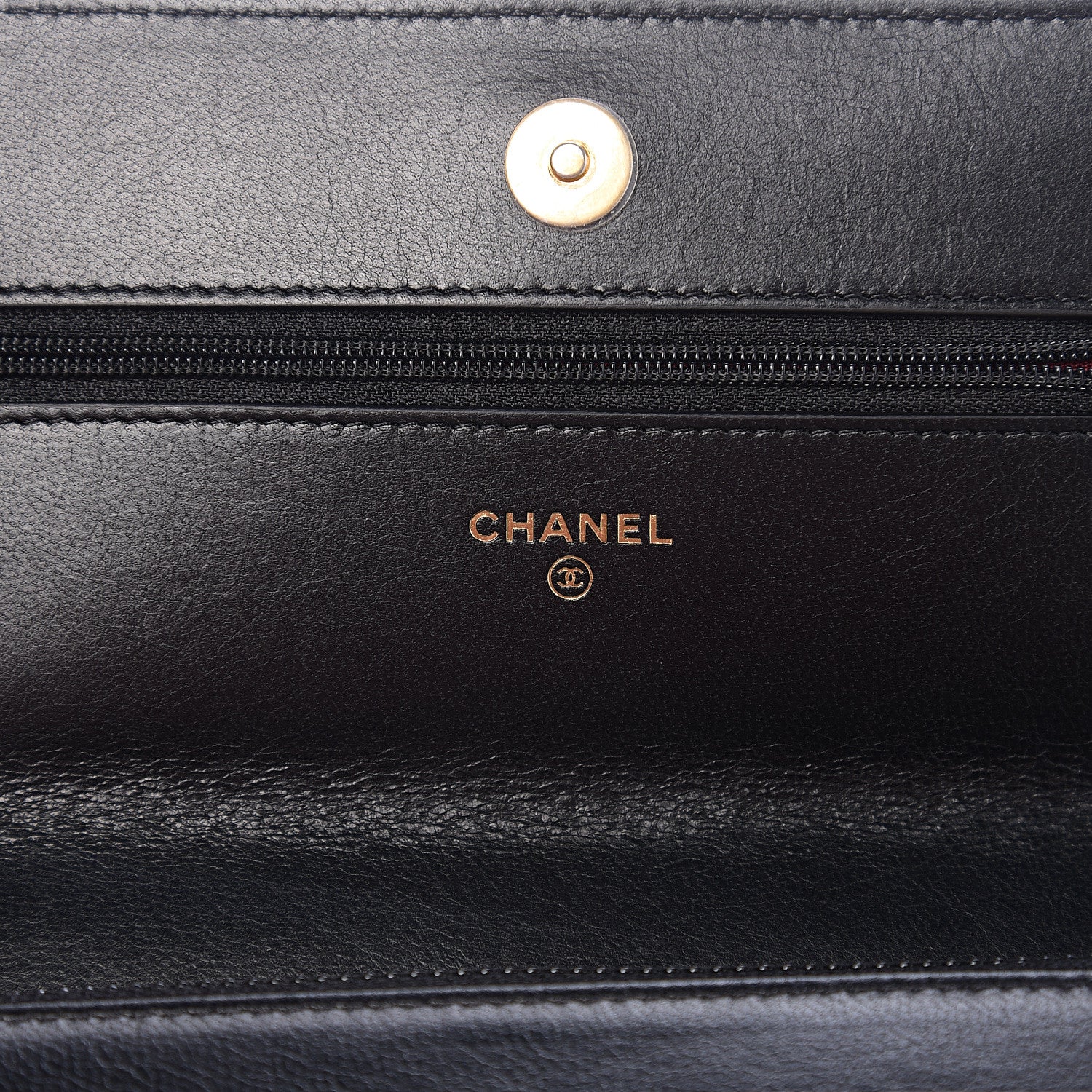 Chanel Goatskin Quilted 19 Wallet On Chain WOC Black 5 of 11