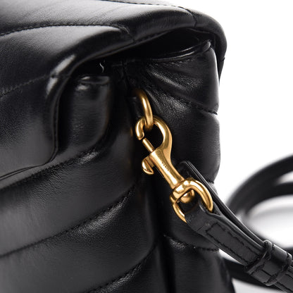 Saint Laurent Calfskin Y Quilted Monogram Toy Loulou Crossbody Bag Black 12 of 12