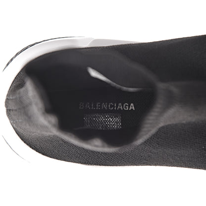 Balenciaga Neoprene Knit Womens Speed Sneakers 39 Black White 6 of 9