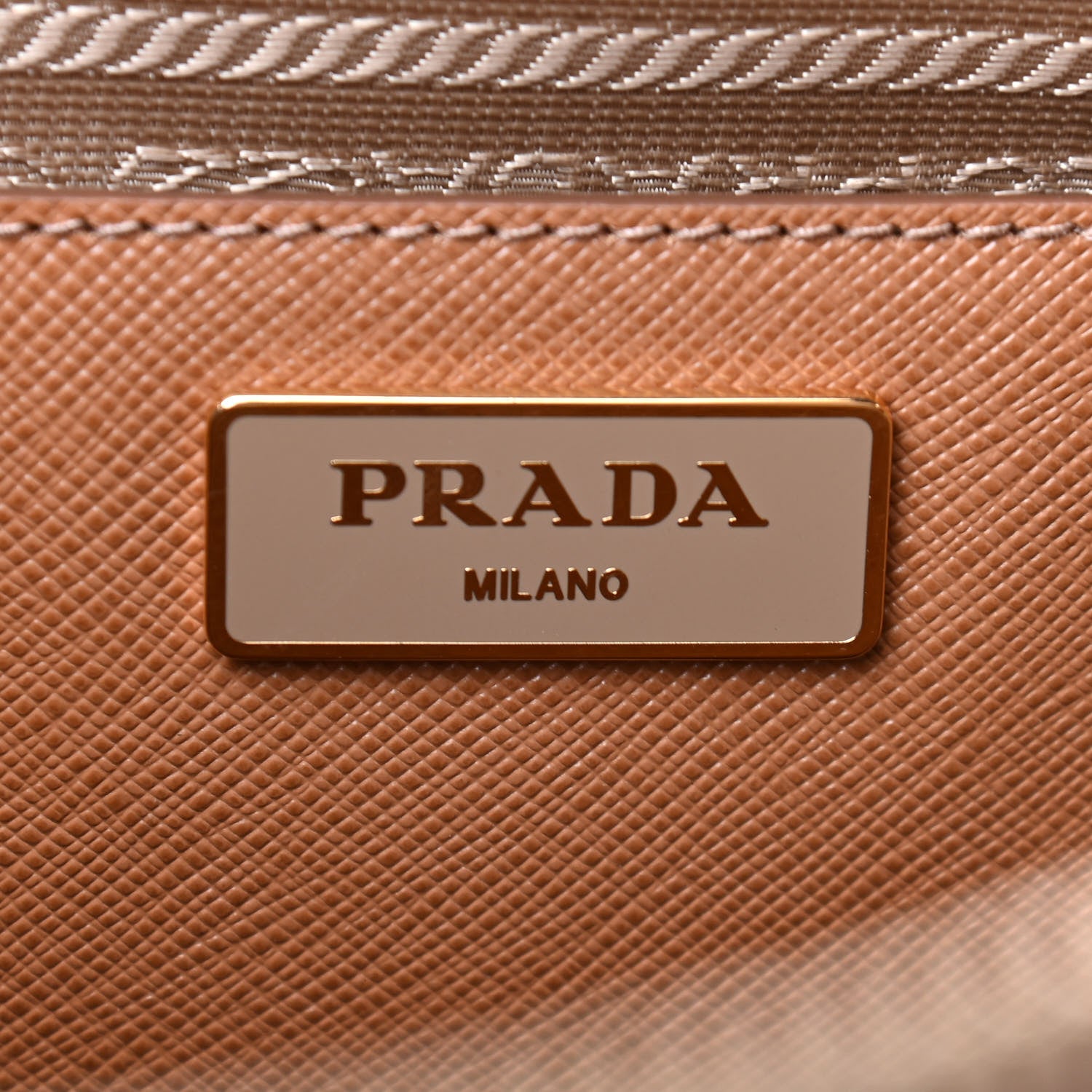 Prada Saffiano Lux Extra Large Galleria Double Zip Tote Caramel 8 of 8