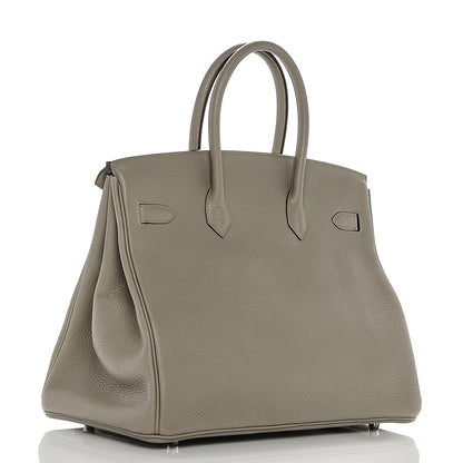 Hermes Taurillon Clemence Birkin 35 Sauge 3 of 8