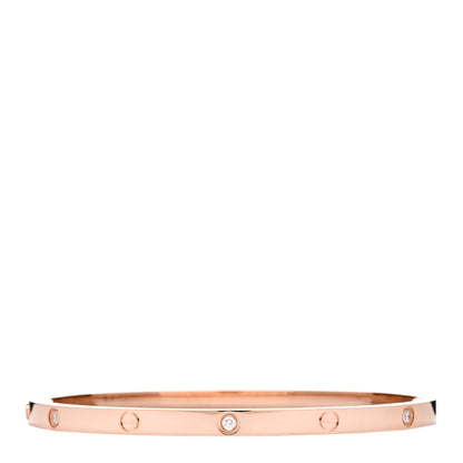 Cartier 18K Pink Gold 6 Diamond Small LOVE Bracelet 16 2 of 5