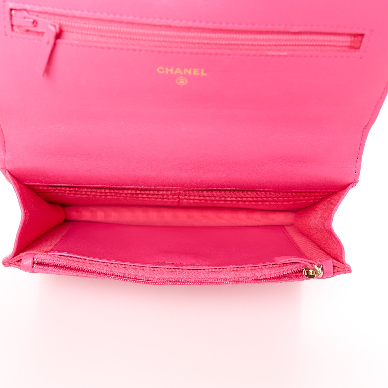 Chanel Lambskin Quilted Chanel 19 Wallet On Chain WOC Dark Pink 5 of 12