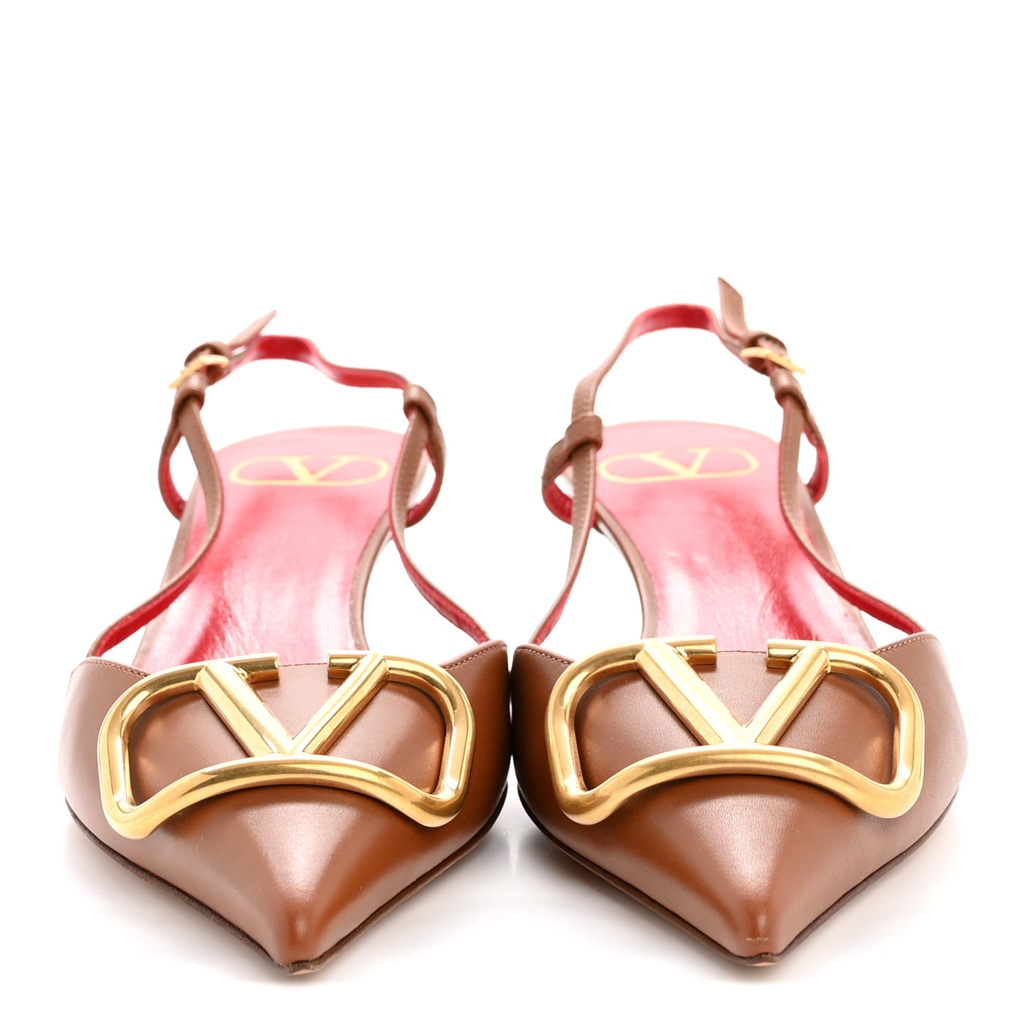 Calfskin Vlogo Slingback 40mm Pumps 36.5 Gingerbread