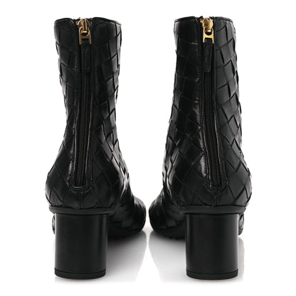 Bottega Veneta Lambskin Intrecciato Atomic Mid Heel Ankle 40 Black 6 of 11