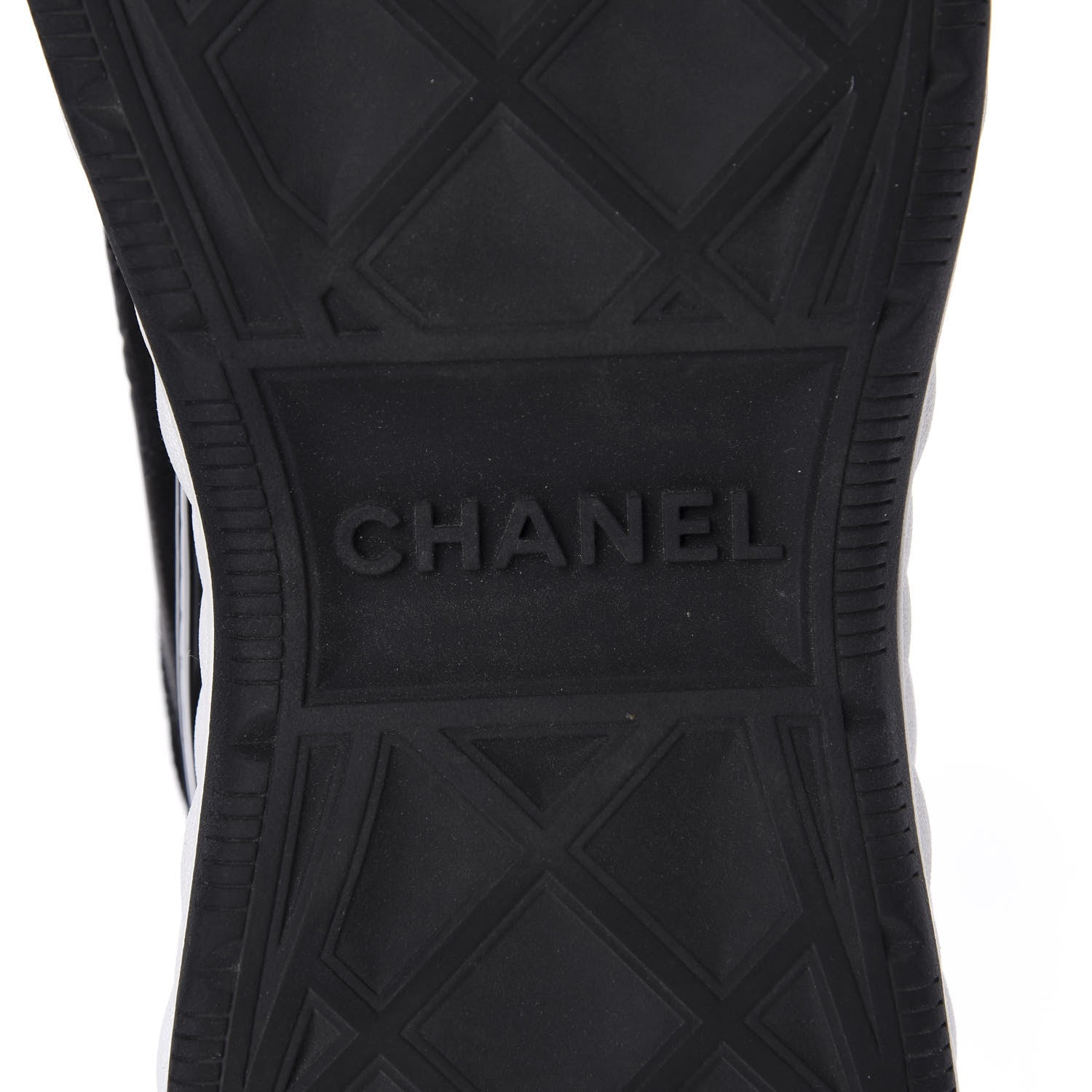 Chanel Fabric Calfskin Suede CC Sneakers 39.5 Black 8 of 10