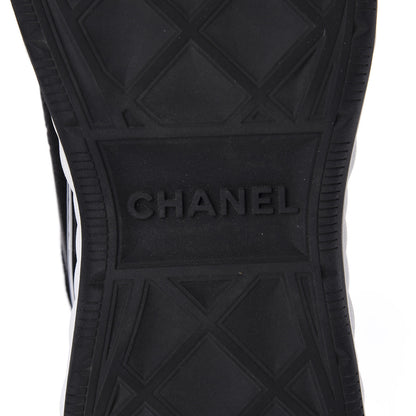 Chanel Fabric Calfskin Suede CC Sneakers 39.5 Black 8 of 10