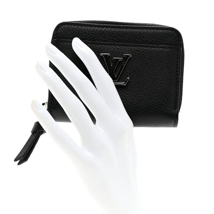 Louis Vuitton Calfskin Lockme Zippy Coin Purse Black 3 of 8