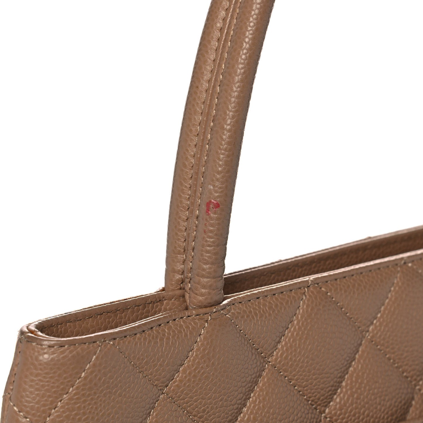 Caviar Quilted Medallion Tote Beige