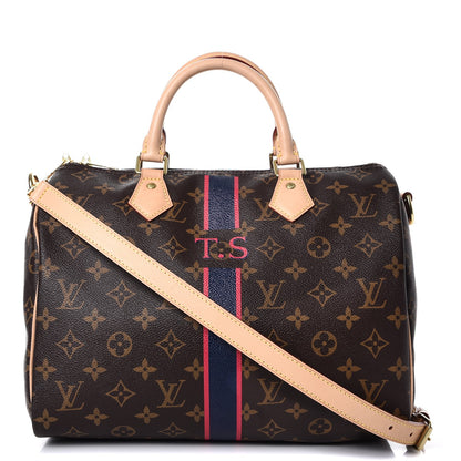 Louis Vuitton Monogram My LV Heritage Speedy Bandouliere 30 Marine Fuchsia 1 of 12