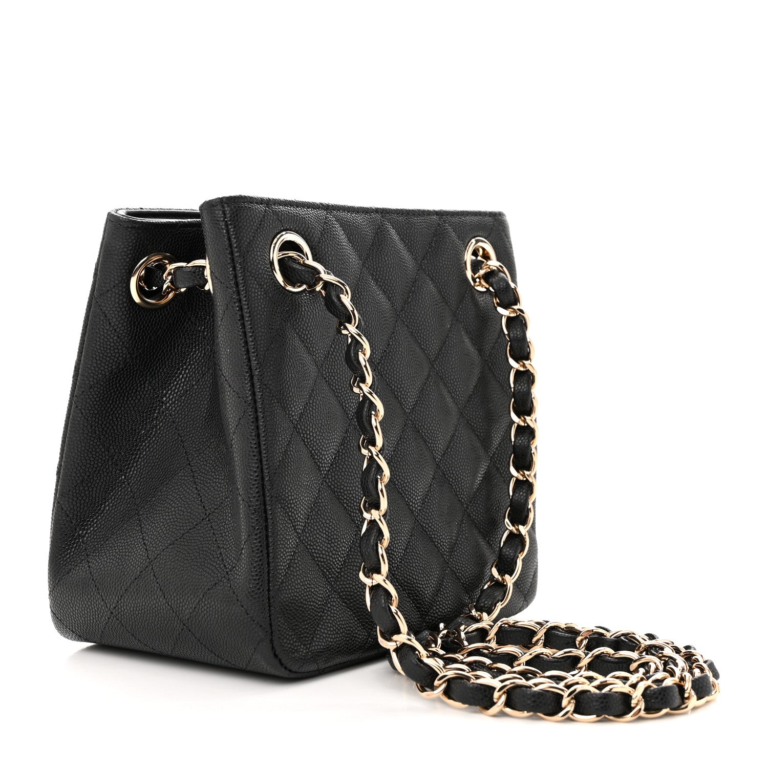 Chanel Caviar Quilted Mini Bucket Bag Black 3 of 11