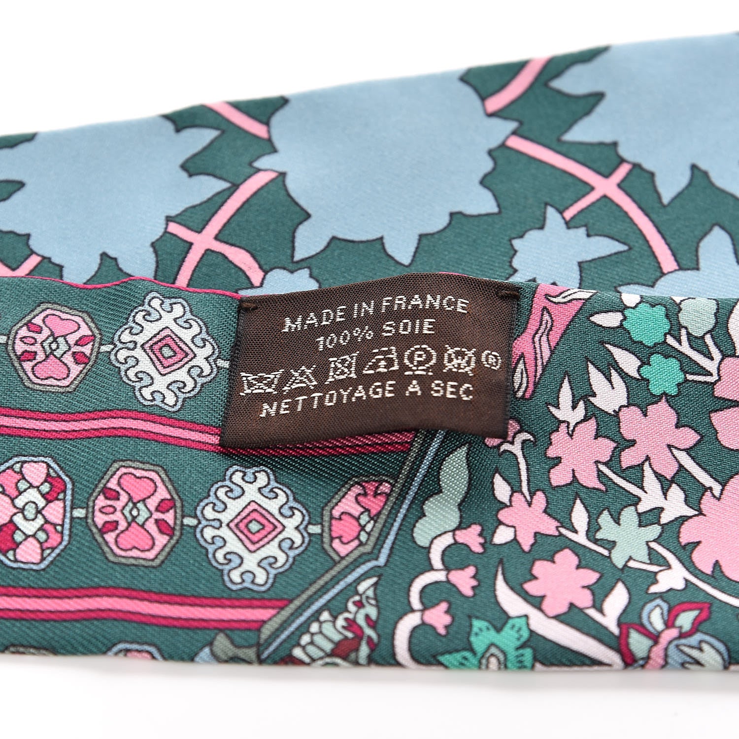 Hermes Silk Tapis Persans Twilly Lagon Vert Rose 3 of 4