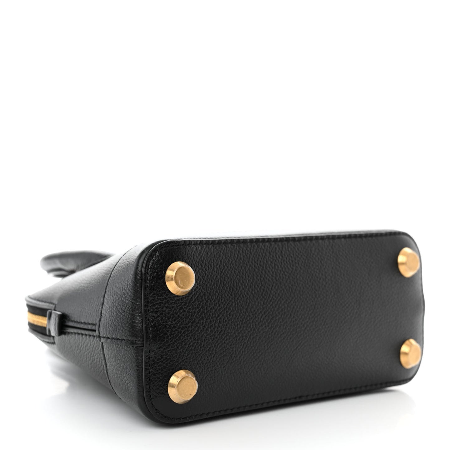 Grained Calfskin XXS Ville Top Handle Bag Black