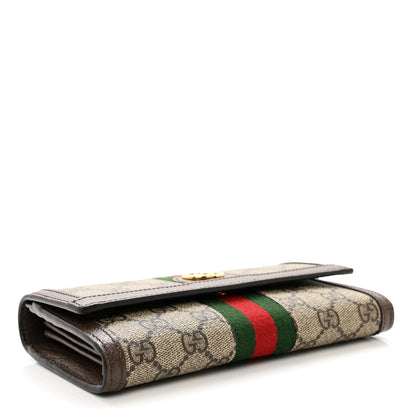 Gucci GG Supreme Monogram Web Ophidia Continental Wallet Brown 4 of 8