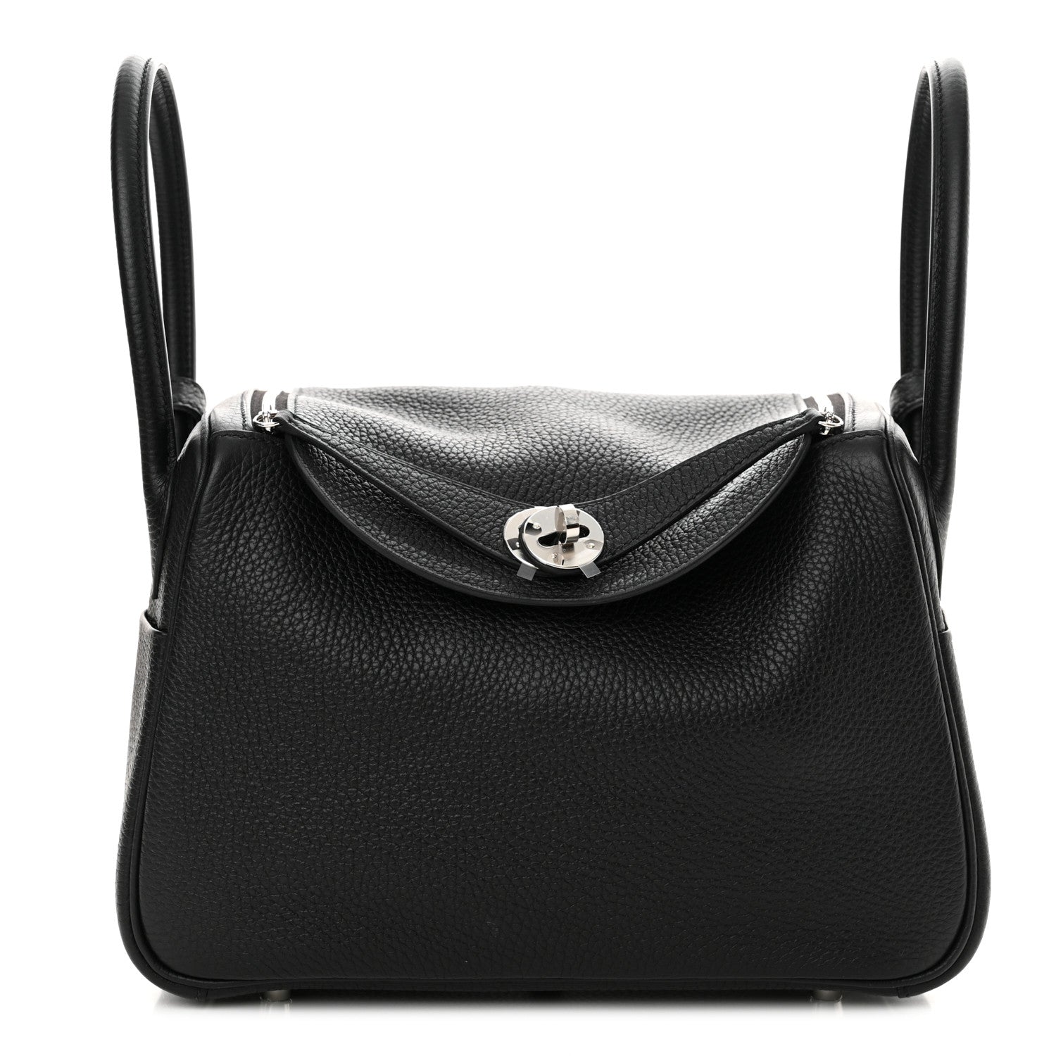Hermes Taurillon Clemence Lindy 26 Black 1 of 12
