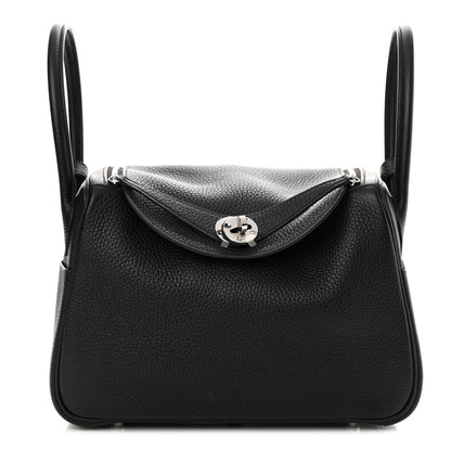 Hermes Taurillon Clemence Lindy 26 Black 1 of 12