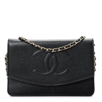 Chanel Caviar Timeless CC Wallet On Chain WOC Black 1 of 11