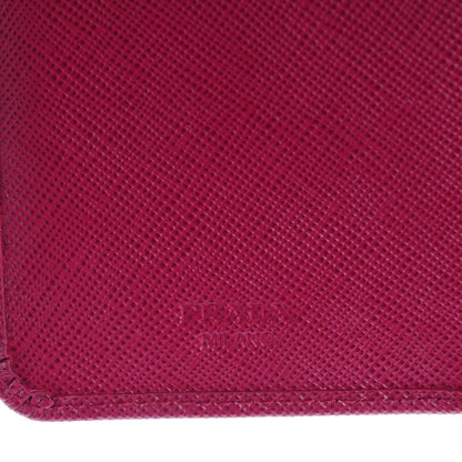 Prada Saffiano Metal Compact Wallet Ametista 6 of 7