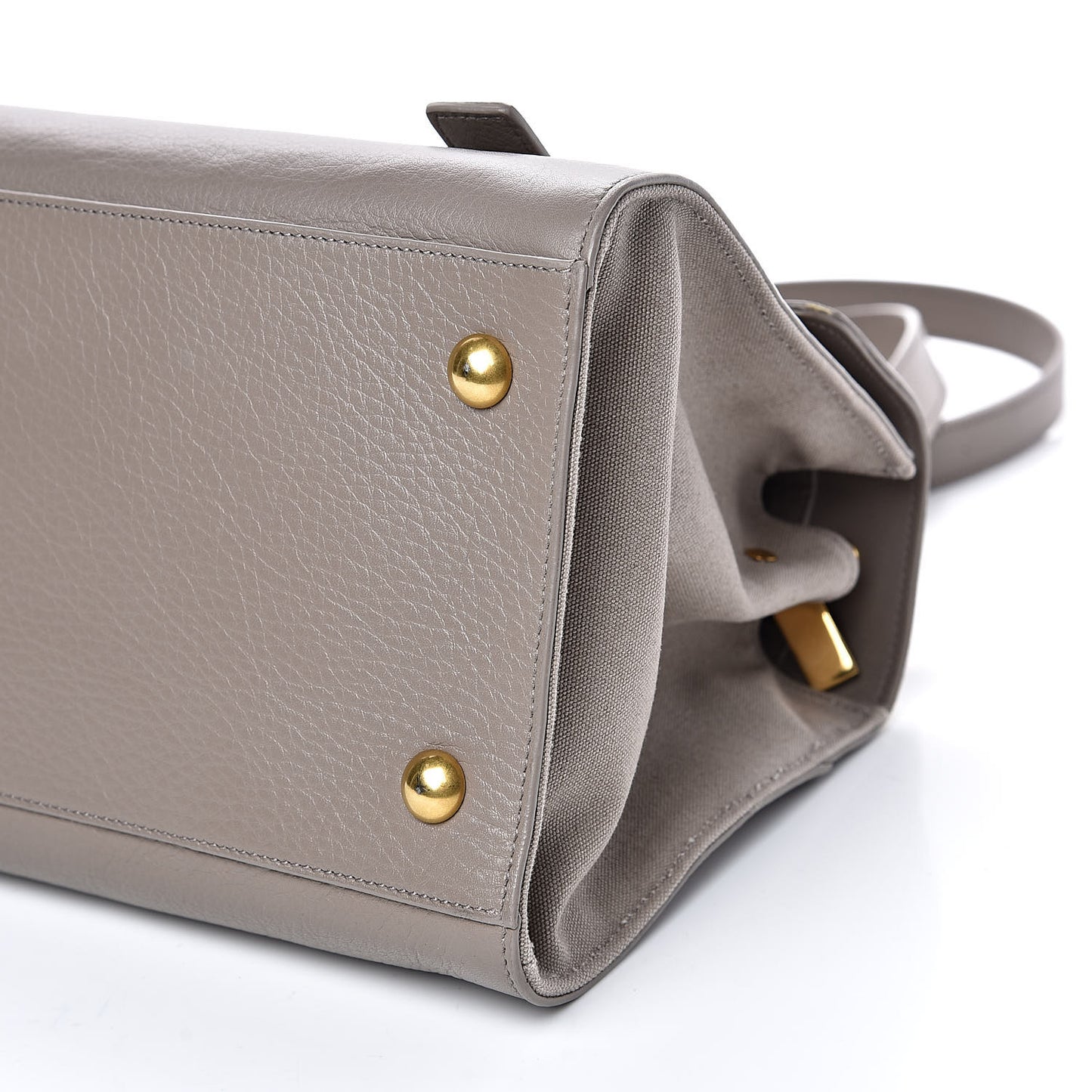 Calfskin Canvas Small Muse Two Gray