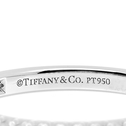 Tiffany Platinum Diamond .17ctw Soleste Half Circle Band Ring 53 6.5 4 of 5