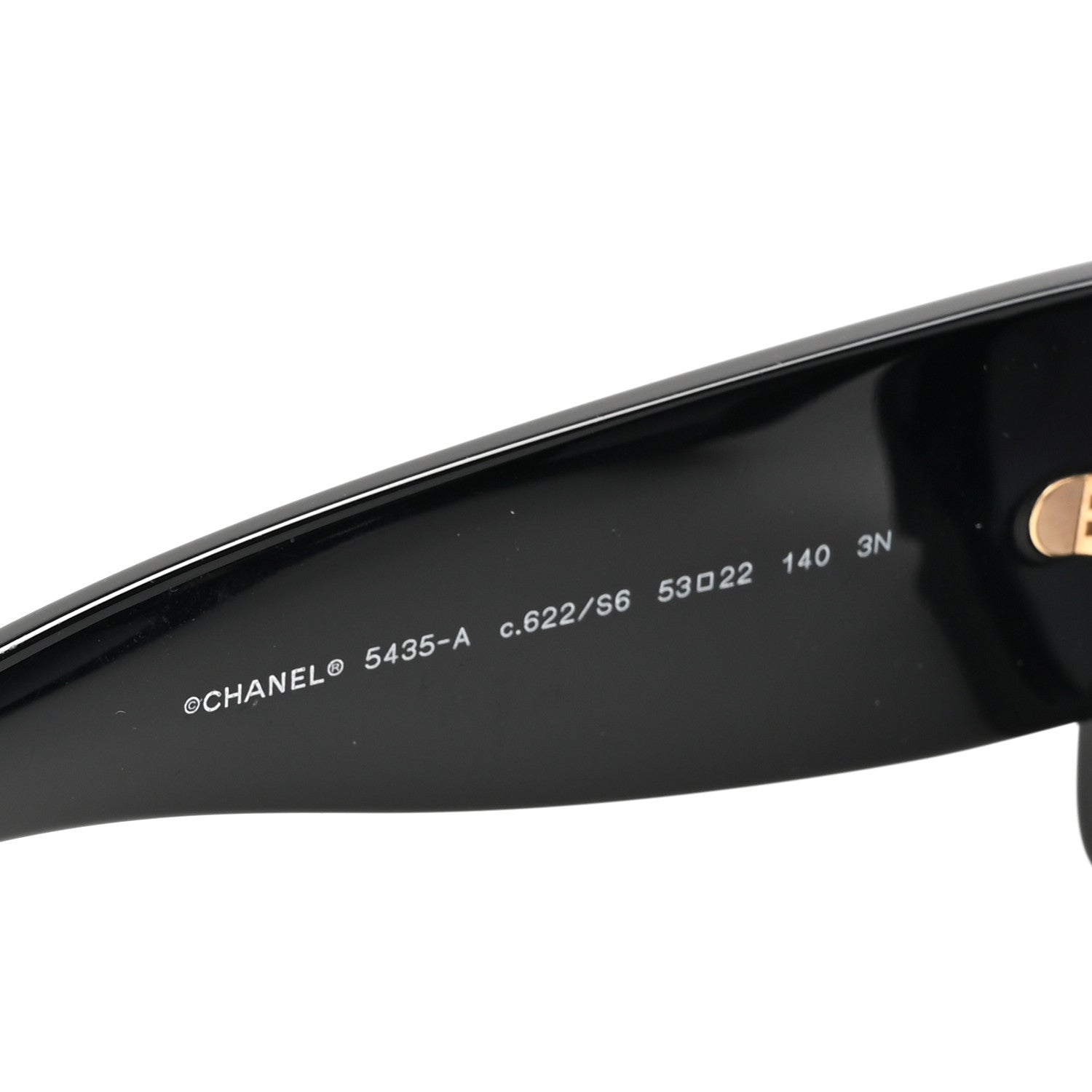 Chanel Acetate Rectangle Sunglasses 5435-A Black 5 of 10