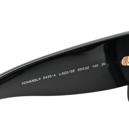 Chanel Acetate Rectangle Sunglasses 5435-A Black 5 of 10