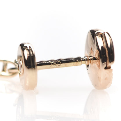 Hermes 18K Rose Gold Diamond TPM Farandole Drop Earrings 4 of 6